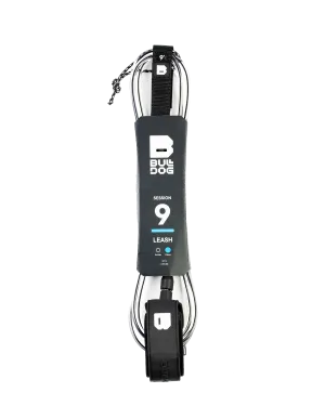 9ft Double Swivel Knee Surfboard Leash in Black & White