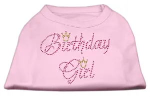 Birthday Girl Rhinestone Shirt Light Pink L (14)