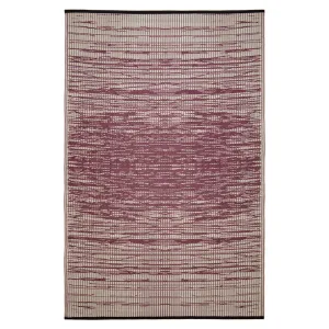 Brooklyn Wine and White Modern Large Outdoor Rug