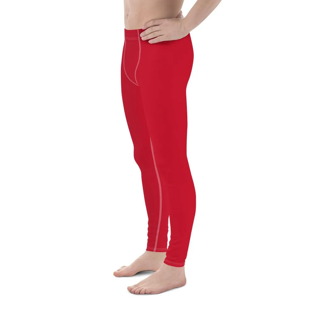 Can't Stop Men's Workout Leggings (Red)