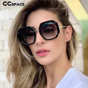 CCspace Women's Full Rim Polygon Square Frame Sunglasses 48154