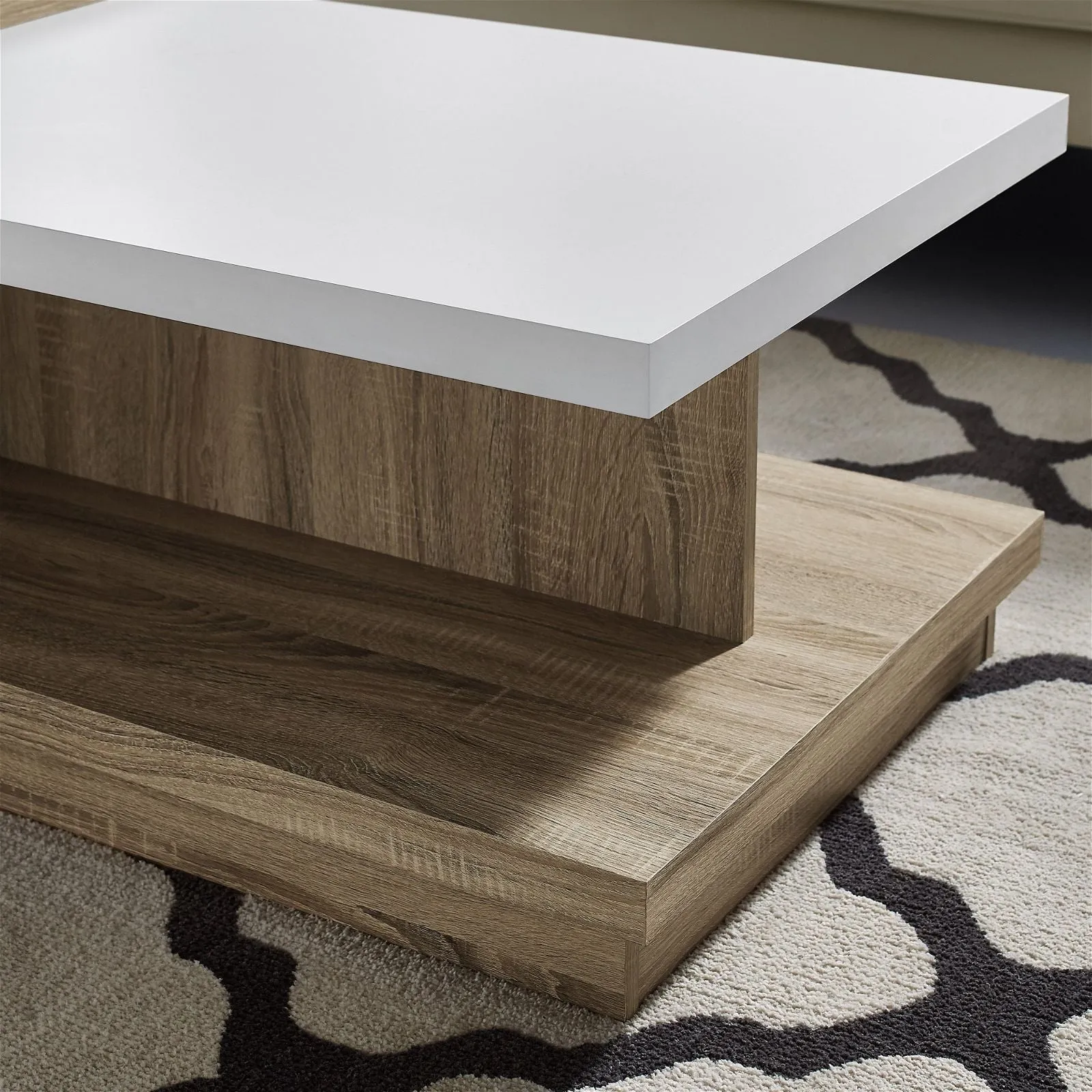 Duet Coffee Table Oak and White by Tauris™