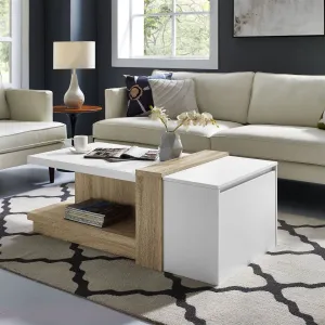 Duet Coffee Table Oak and White by Tauris™