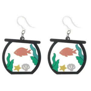 Exaggerated Fish Bowl Dangles Hypoallergenic Earrings for Sensitive Ears Made with Plastic Posts