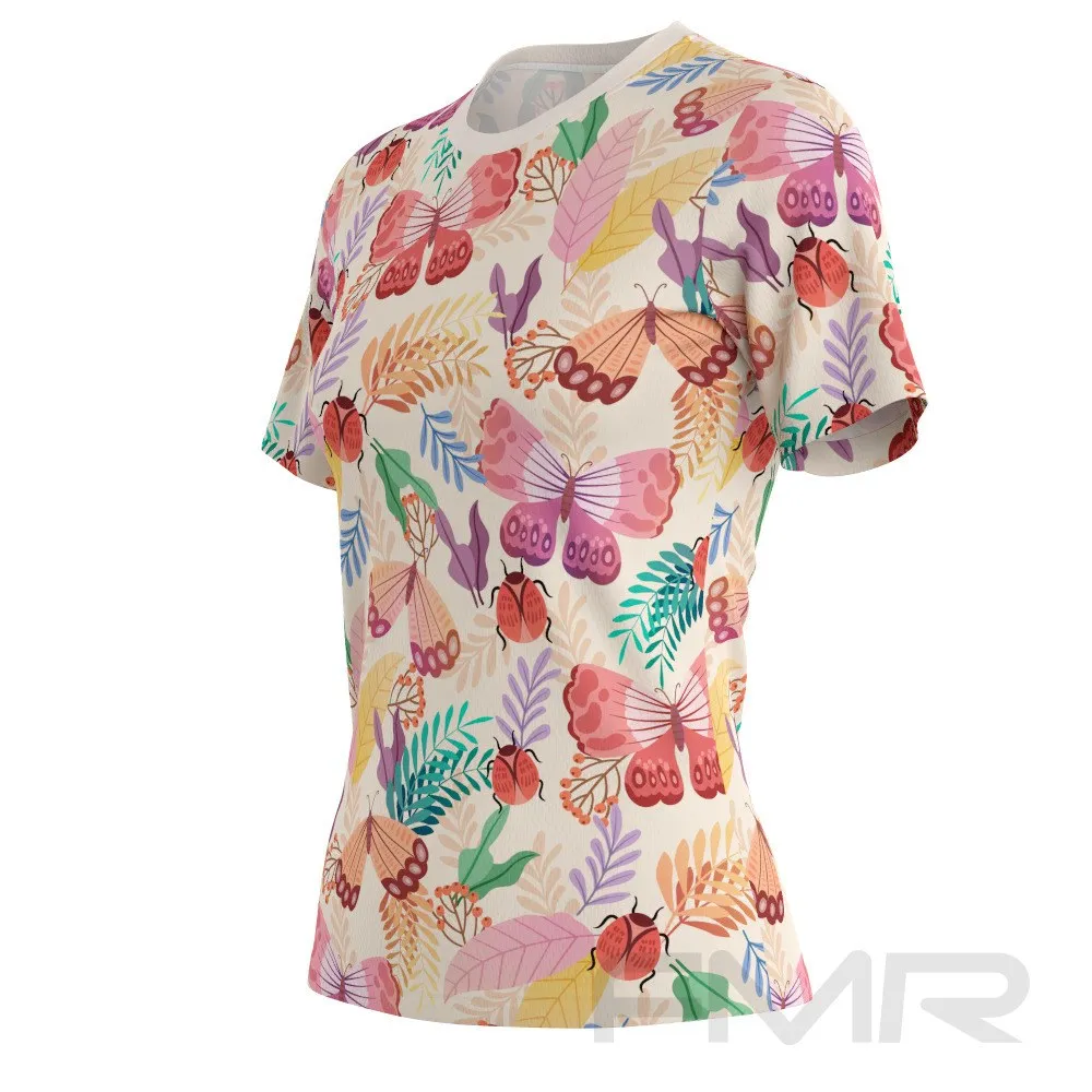 FMR Women's Botanical Print Short Sleeve Running Shirt