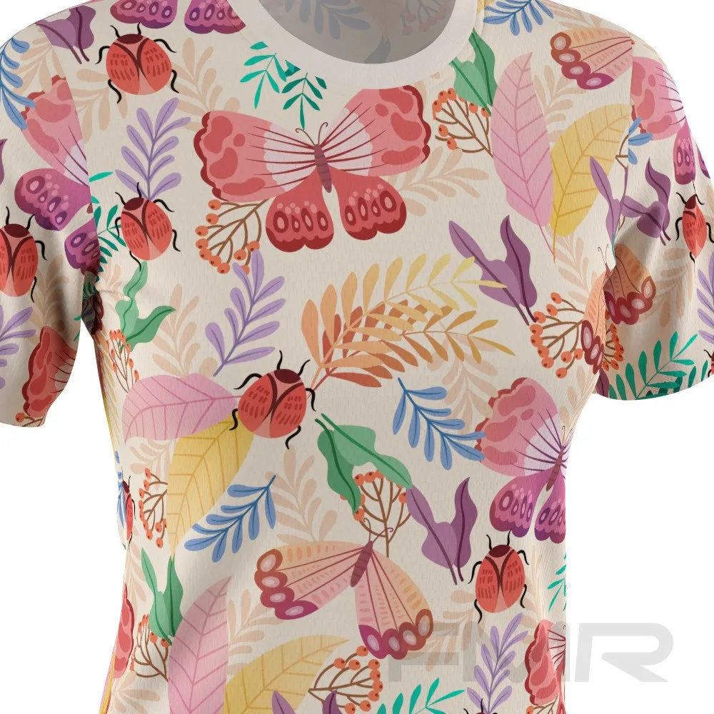 FMR Women's Botanical Print Short Sleeve Running Shirt