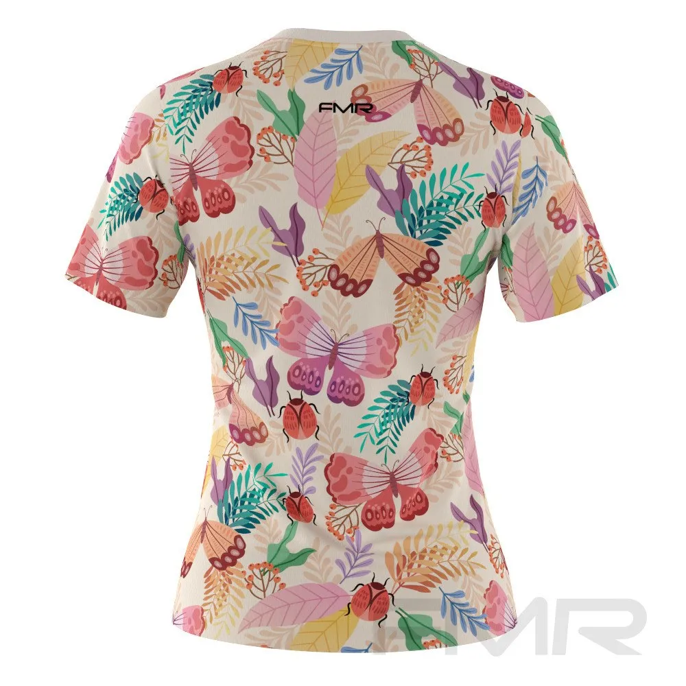 FMR Women's Botanical Print Short Sleeve Running Shirt