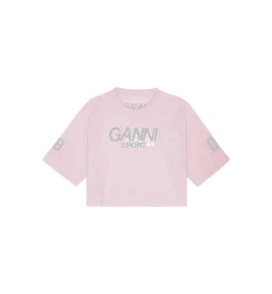 GANNI Active Mesh Cropped T-shirt