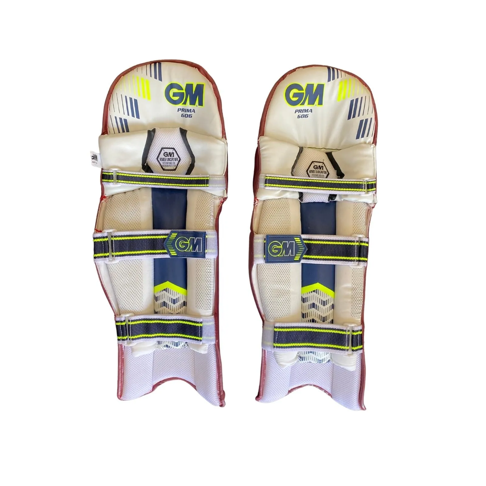 GM 606 Prima Coloured Maroon Batting Cricket Pads - Senior