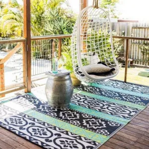 Indiana Multicoloured Scandinavian Recycled Plastic Outdoor Rug