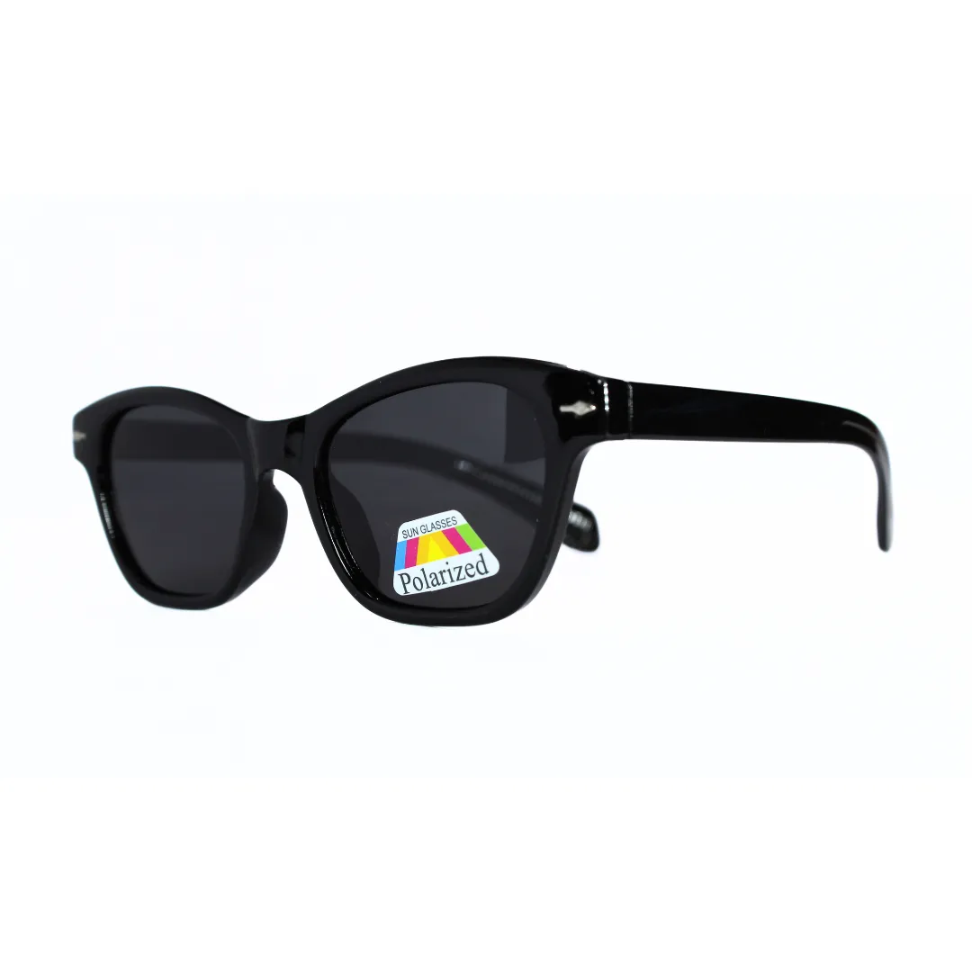 Jubleelens Cat Eye Sunglasses Glossy Black and Polarized for the Ultimate Sun Protection