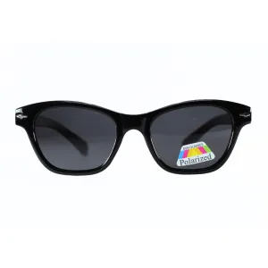 Jubleelens Cat Eye Sunglasses Glossy Black and Polarized for the Ultimate Sun Protection