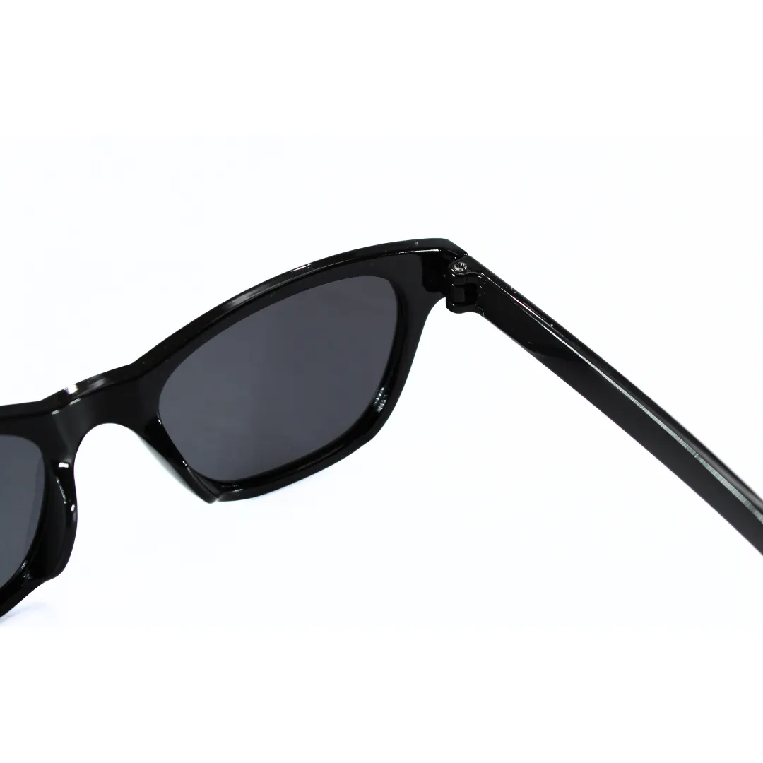 Jubleelens Cat Eye Sunglasses Glossy Black and Polarized for the Ultimate Sun Protection