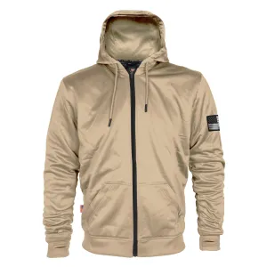 Khaki Solid Ultra Protective Hoodie with Pads