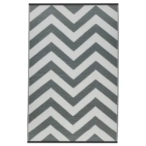 Laguna Paloma and White Chevron Large Outdoor Rug