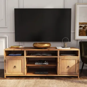 Lark Wood 65" TV Stand with Storage in Light Brown  5524312