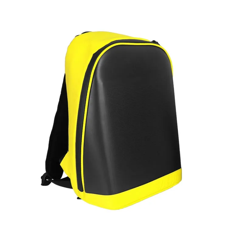 LED Display Backpack Smart Advertising Screen Waterproof PU Backpack, Size: 17 inch(Yellow)