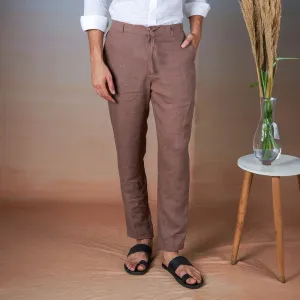 Linen Trouser Pants for Men | Coffee