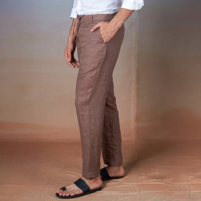 Linen Trouser Pants for Men | Coffee