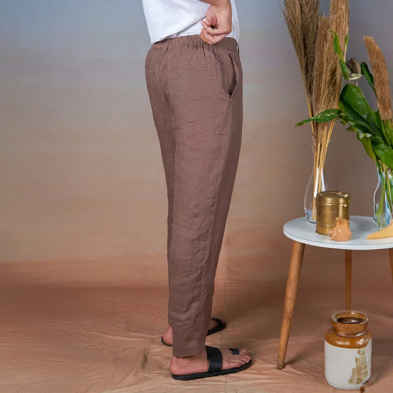 Linen Trouser Pants for Men | Coffee