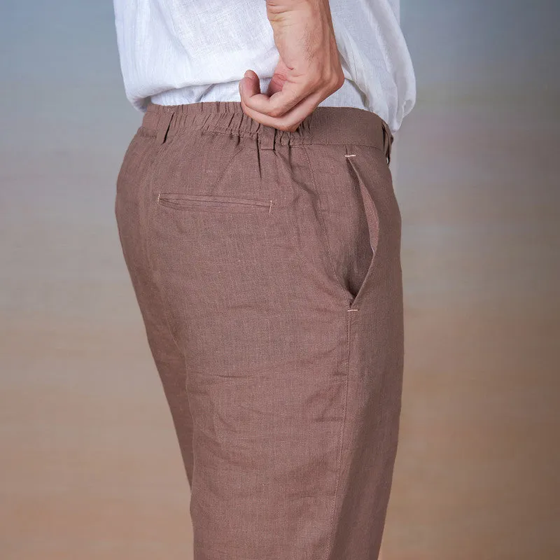 Linen Trouser Pants for Men | Coffee