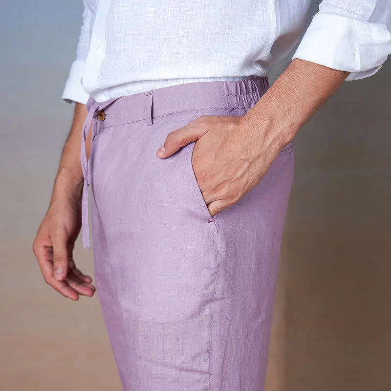 Linen Trouser Pants for Men | Purple