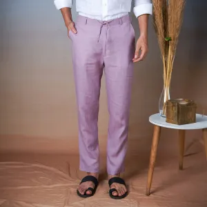 Linen Trouser Pants for Men | Purple