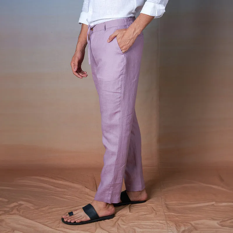 Linen Trouser Pants for Men | Purple