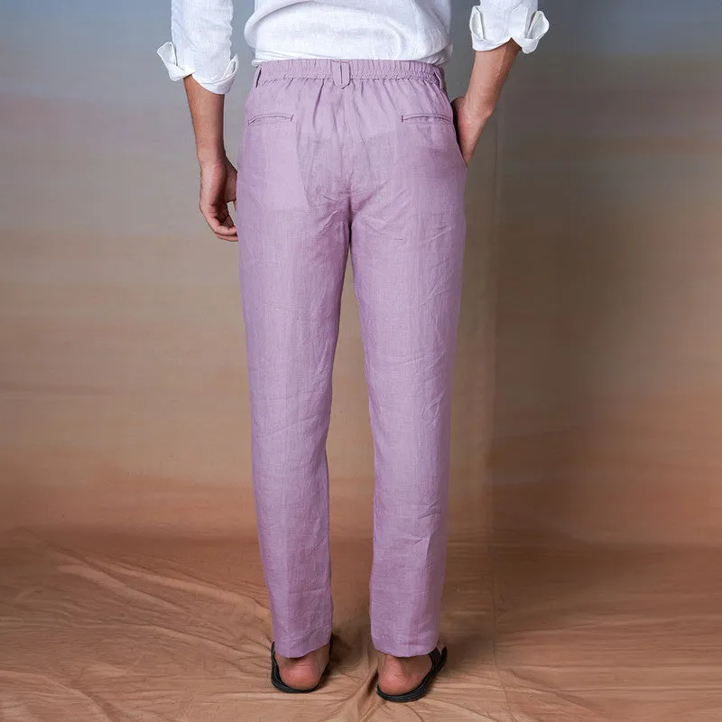 Linen Trouser Pants for Men | Purple