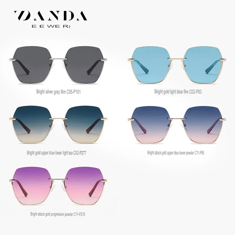 New metal nylon sunglasses JS8563 fashionable and high-end large-frame sunglasses with sun protection and UV protection