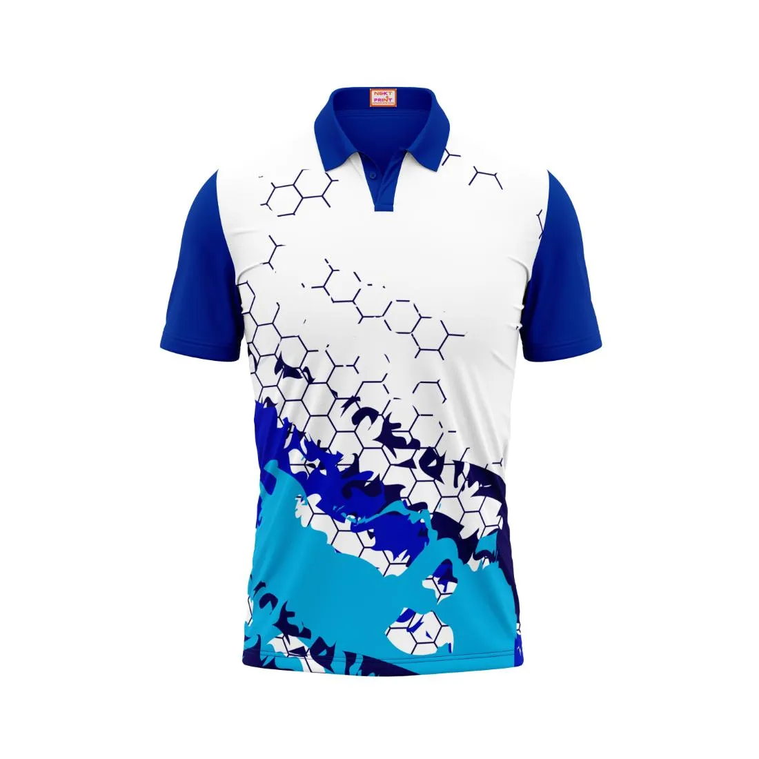 Next Print Customized Polo Neck Royal Blue Jersey NPTS13