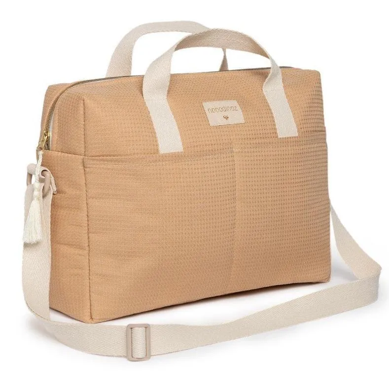 Nobodinoz gala diaper bag waterproof 100% organic cotton - Nude