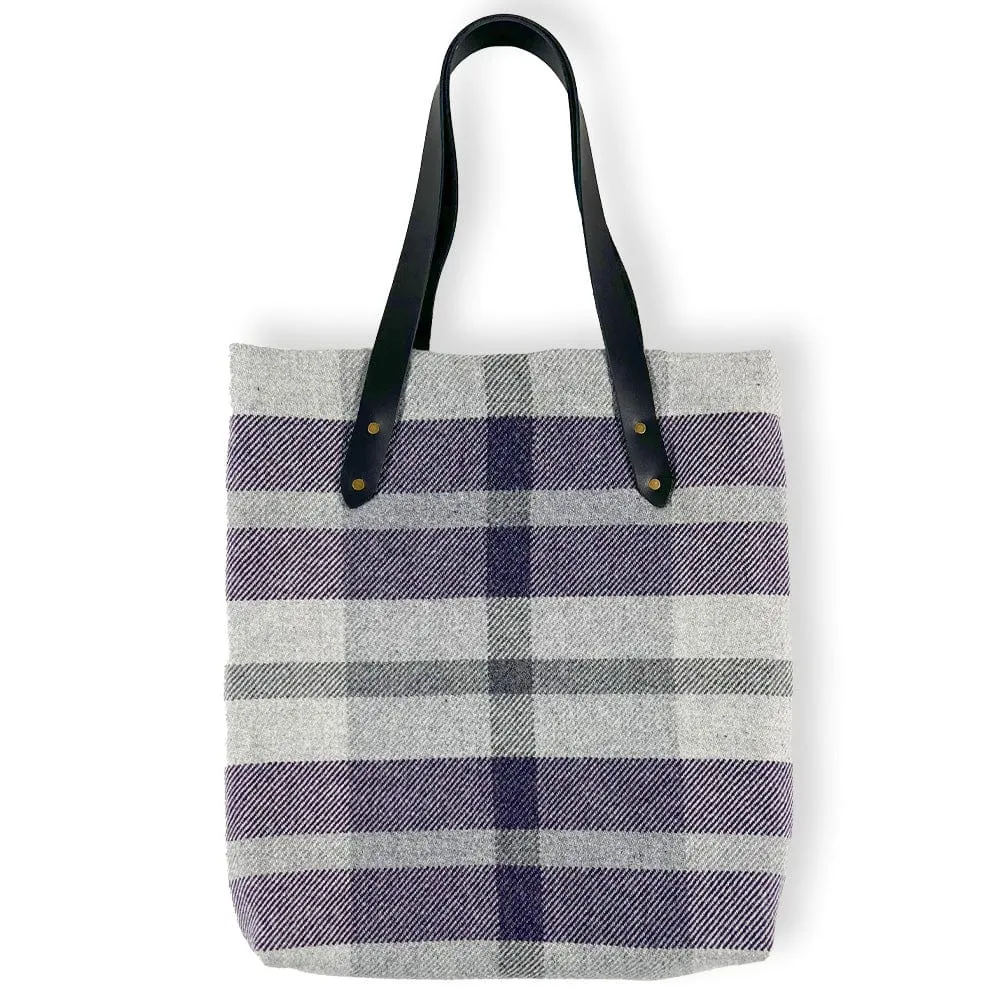 Northfield Plaid Alzheimer's Purple Market Tote