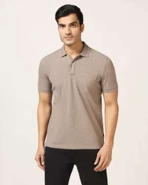 Polo Brown Melange Solid T-Shirt - Alec