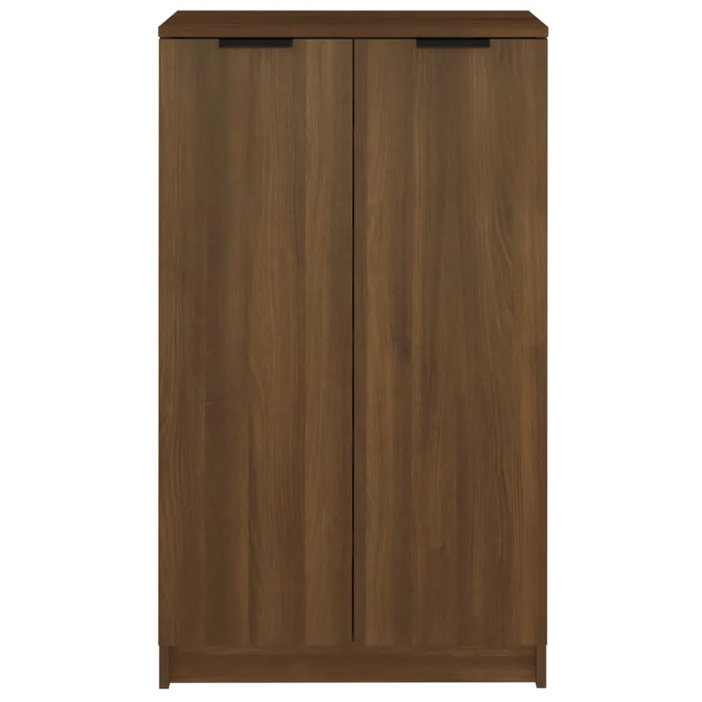 Shoe Cabinet Brown Oak 59x35x100 cm Engineered Wood