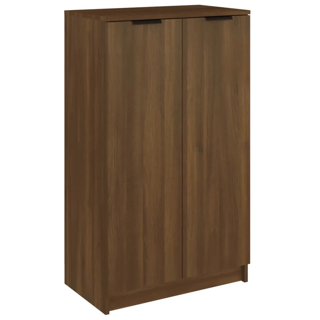 Shoe Cabinet Brown Oak 59x35x100 cm Engineered Wood