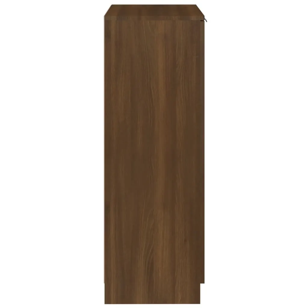 Shoe Cabinet Brown Oak 59x35x100 cm Engineered Wood