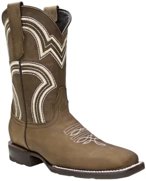 Silverton Weston All Leather Wide Square Toe Boots (Tobacco)