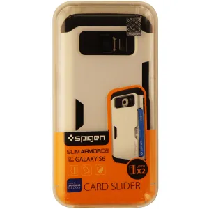 Spigen Slim Armor CS Series Dual Layer Hard Case for Galaxy S6 - White/Black