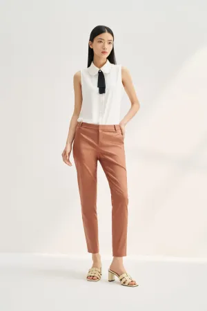 Stretchable Satin Ankle Skinny Pants