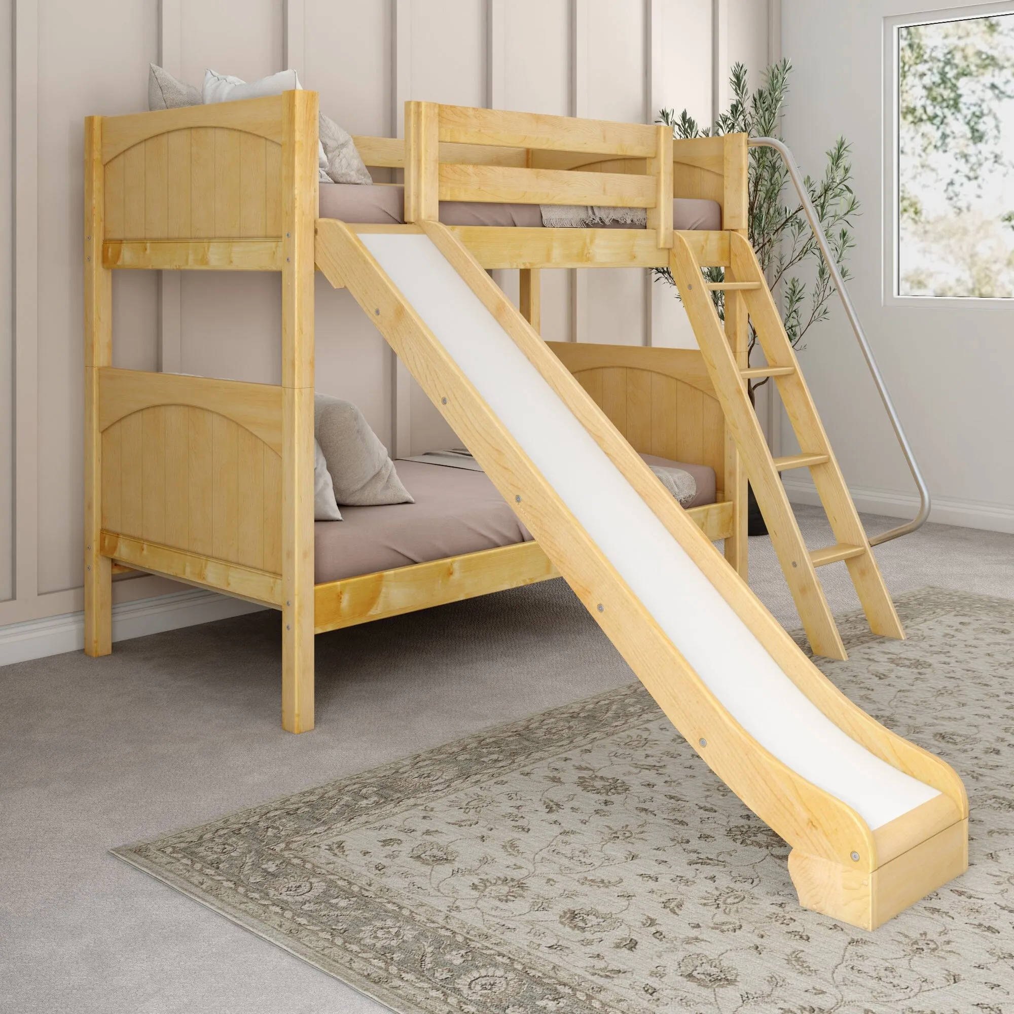 Twin Medium Bunk Bed with Ladder and Slide