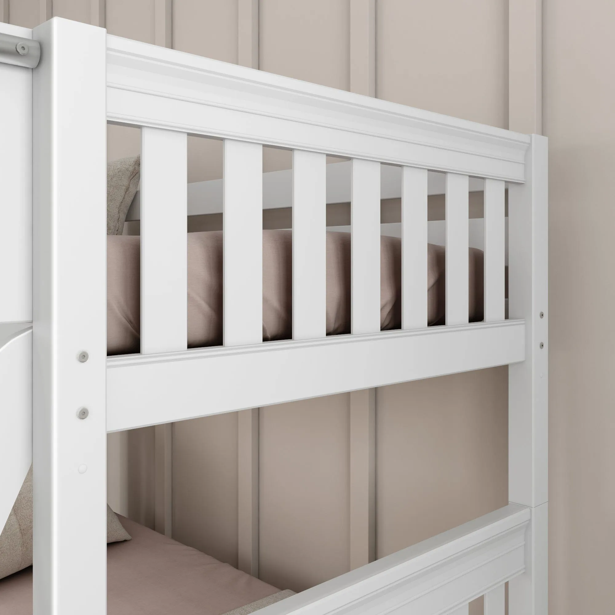 Twin Medium Bunk Bed with Ladder and Slide