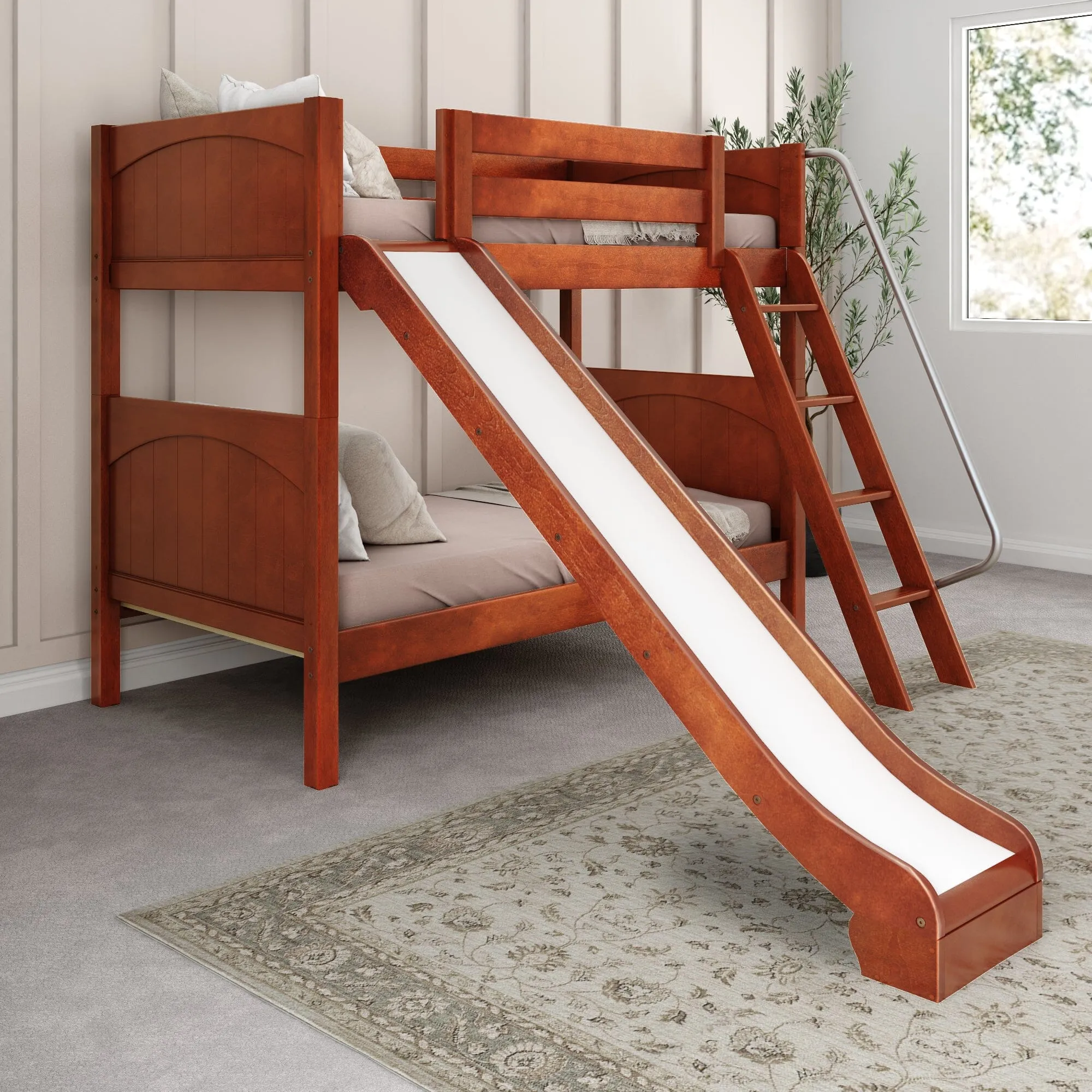 Twin Medium Bunk Bed with Ladder and Slide