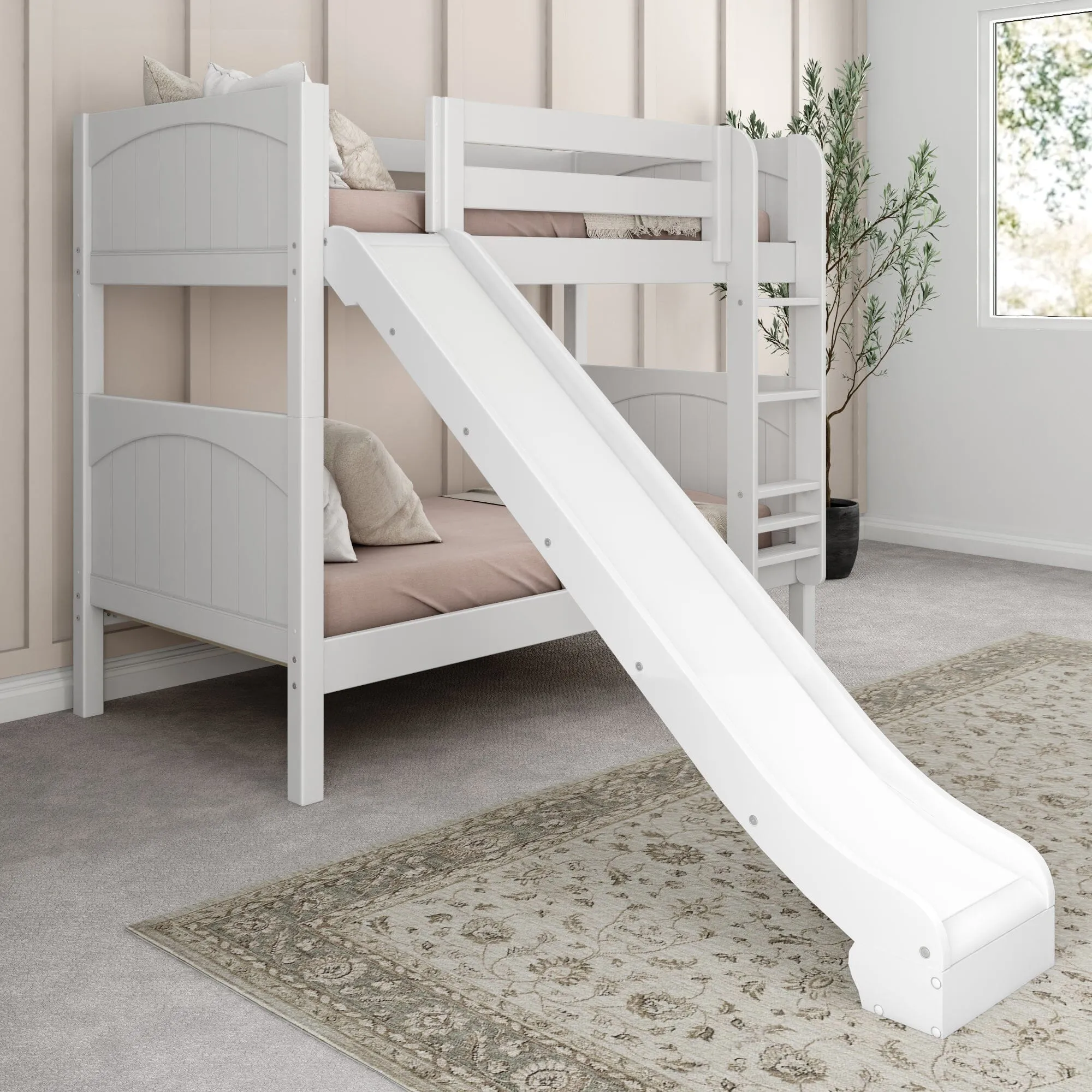 Twin Medium Bunk Bed with Ladder and Slide