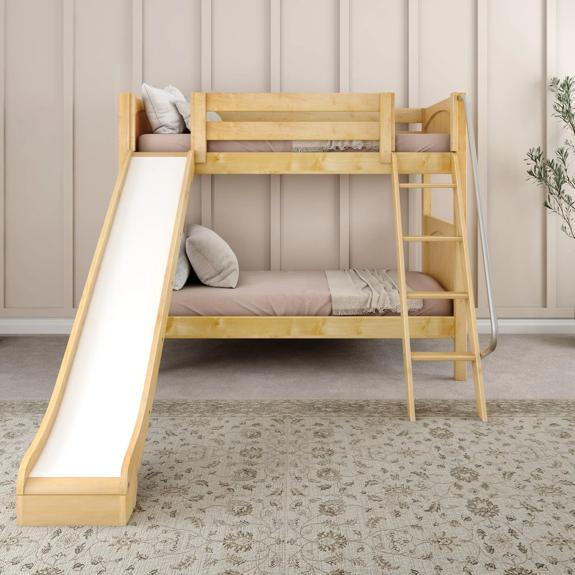 Twin Medium Bunk Bed with Ladder and Slide