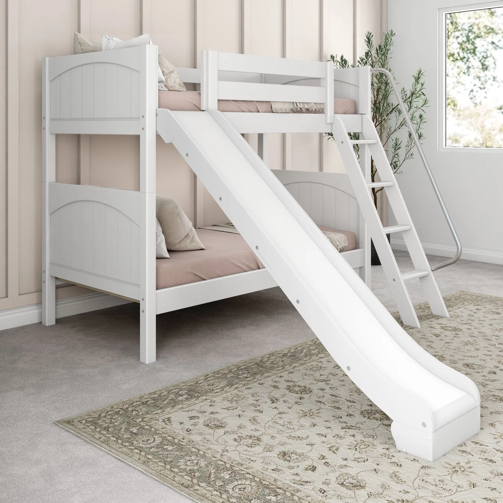 Twin Medium Bunk Bed with Ladder and Slide