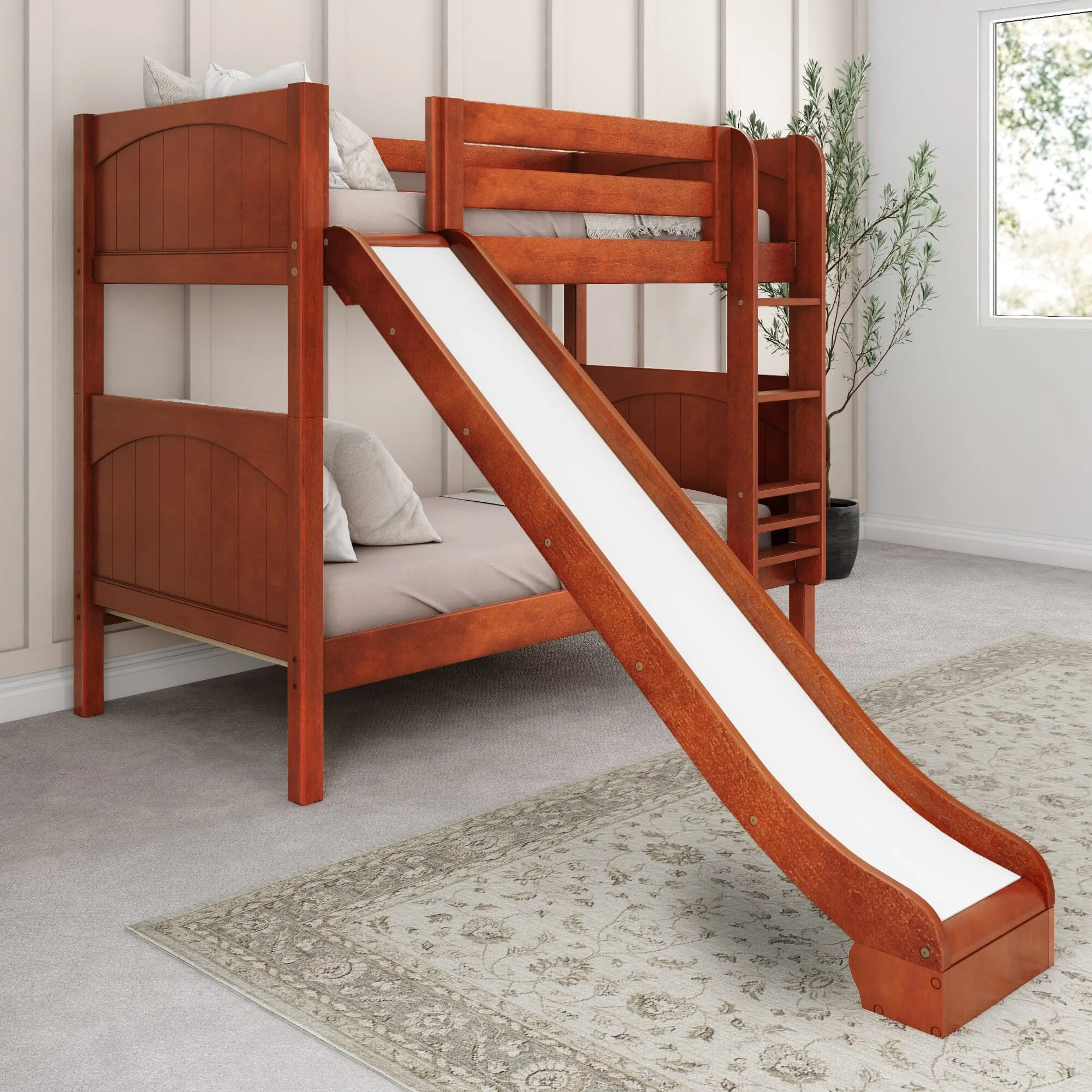 Twin Medium Bunk Bed with Ladder and Slide