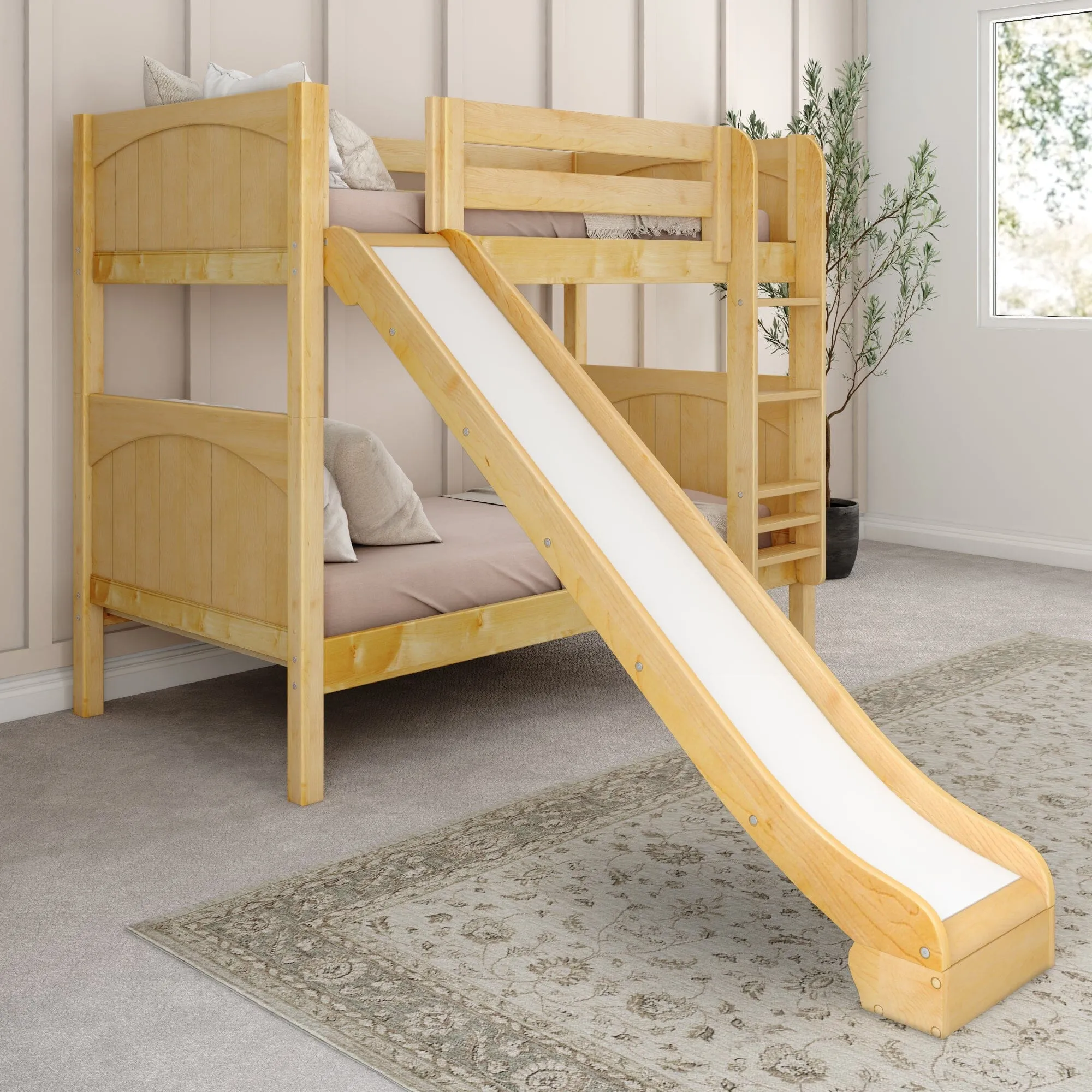 Twin Medium Bunk Bed with Ladder and Slide