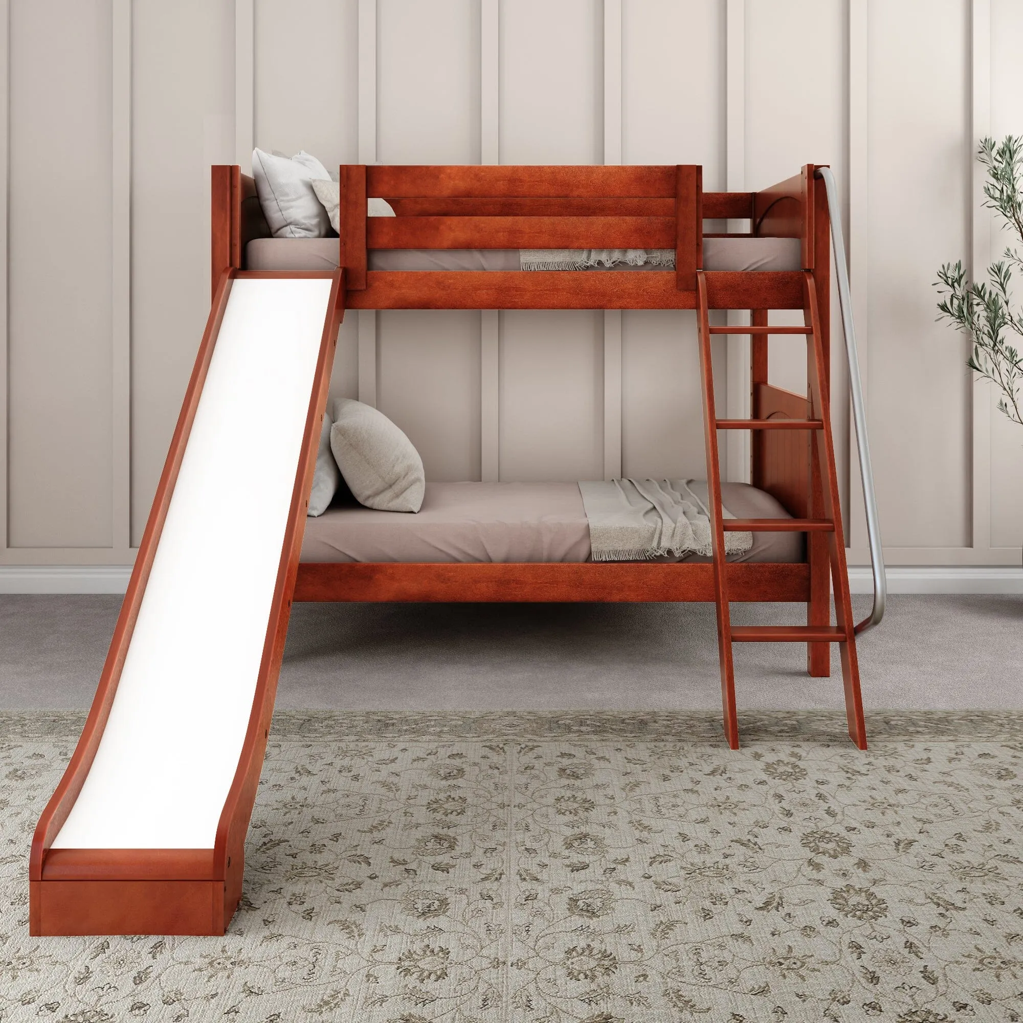 Twin Medium Bunk Bed with Ladder and Slide