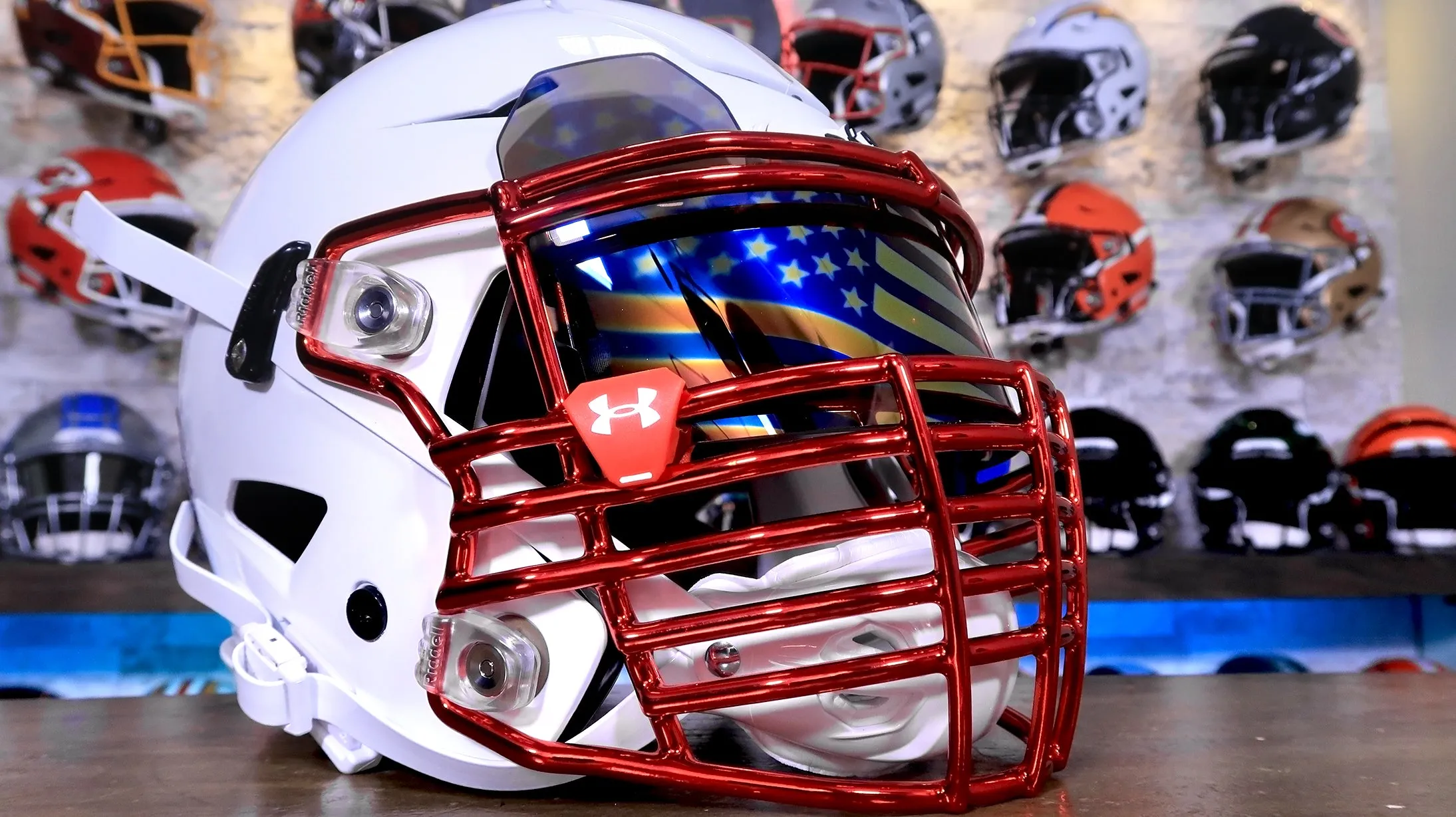 Under Armour Visor - USA Flag Mirror